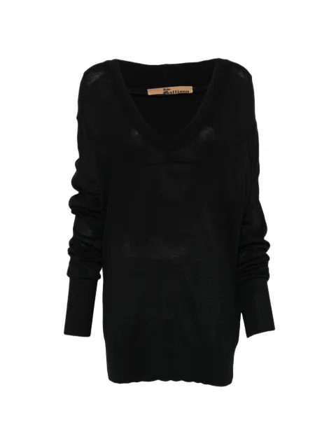 John Galliano Pre-Owned 2000s V-neck wool sweater