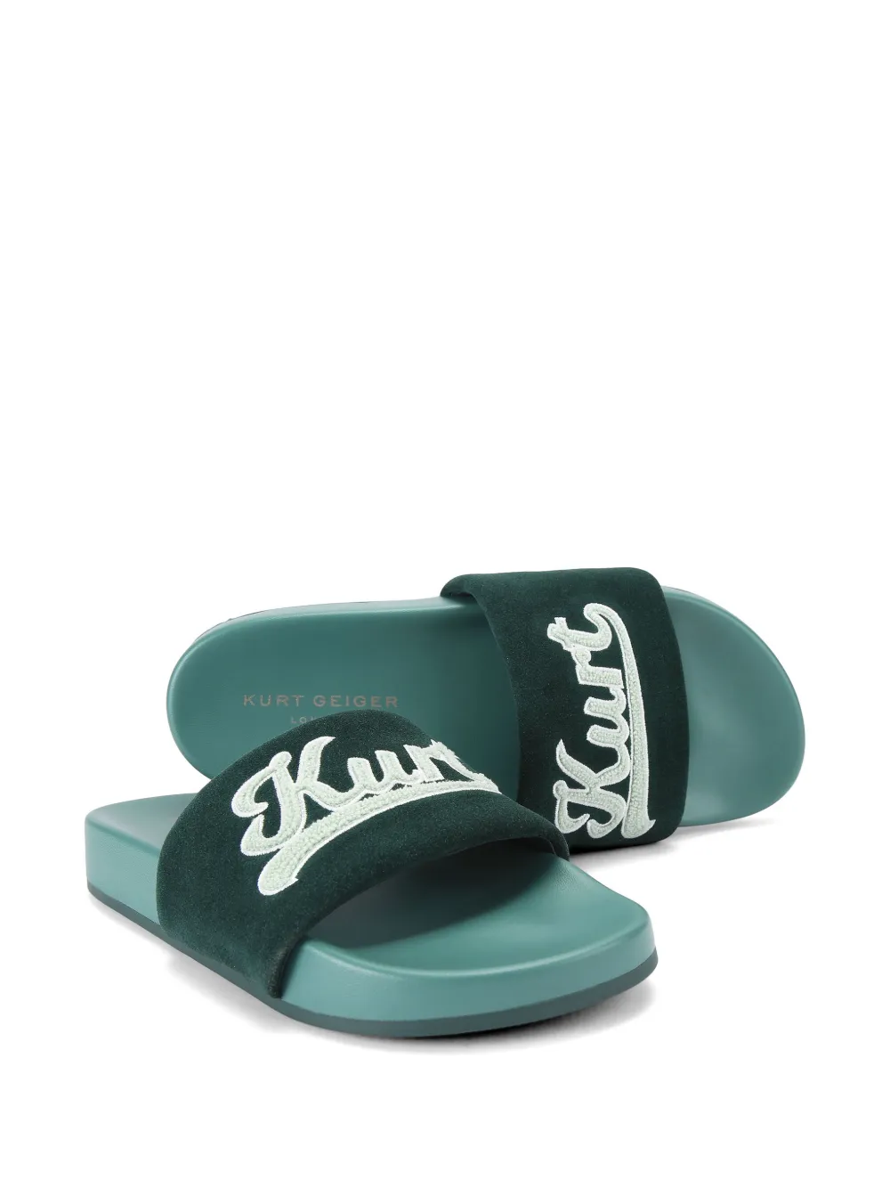 Kurt Geiger London Suède slippers Groen