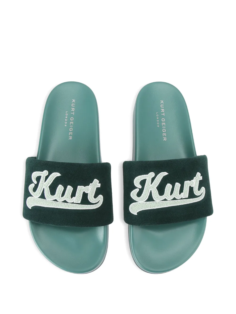 Kurt Geiger London Suède slippers Groen