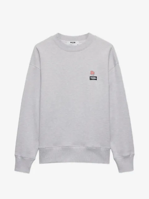 MSGM logo embroidered sweatshirt