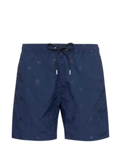 BOSS embroidery swim shorts