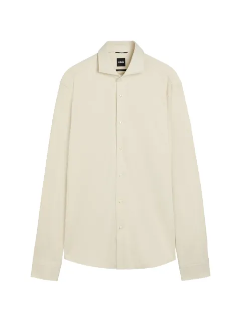 BOSS regular shirt in cotton poplin