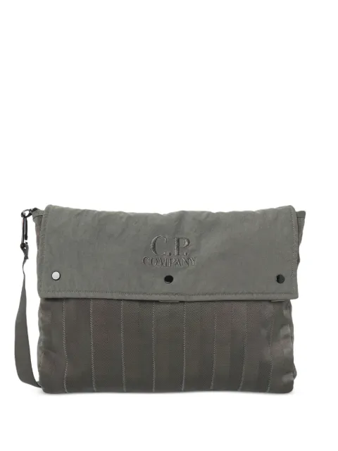 C.P. Company button striped tote bag