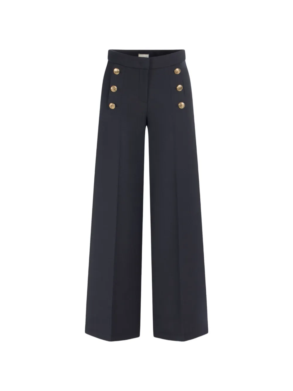 Seductive button wide leg trousers - Blu