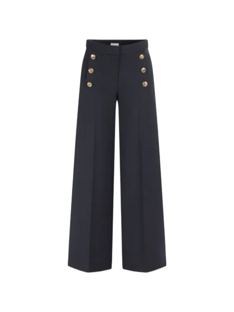 Seductive button wide leg trousers