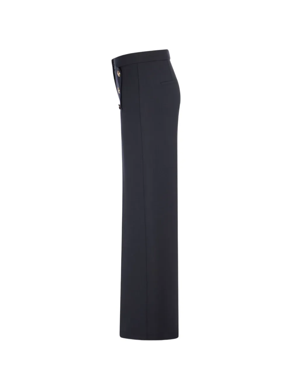  Seductive Button Wide Leg Trousers - Blue 