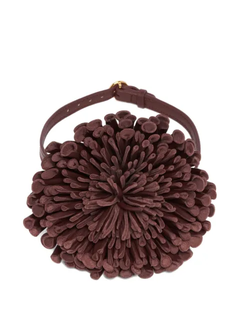Alaïa flower leather choker