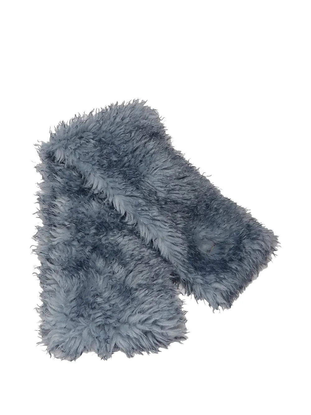 GANNI shearling scarf - Blu