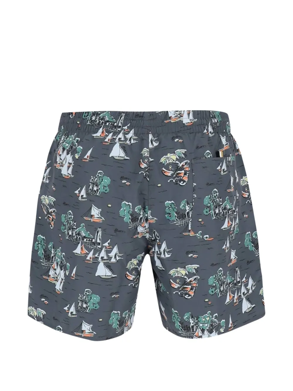 BOSS Zwembroek met print Grijs