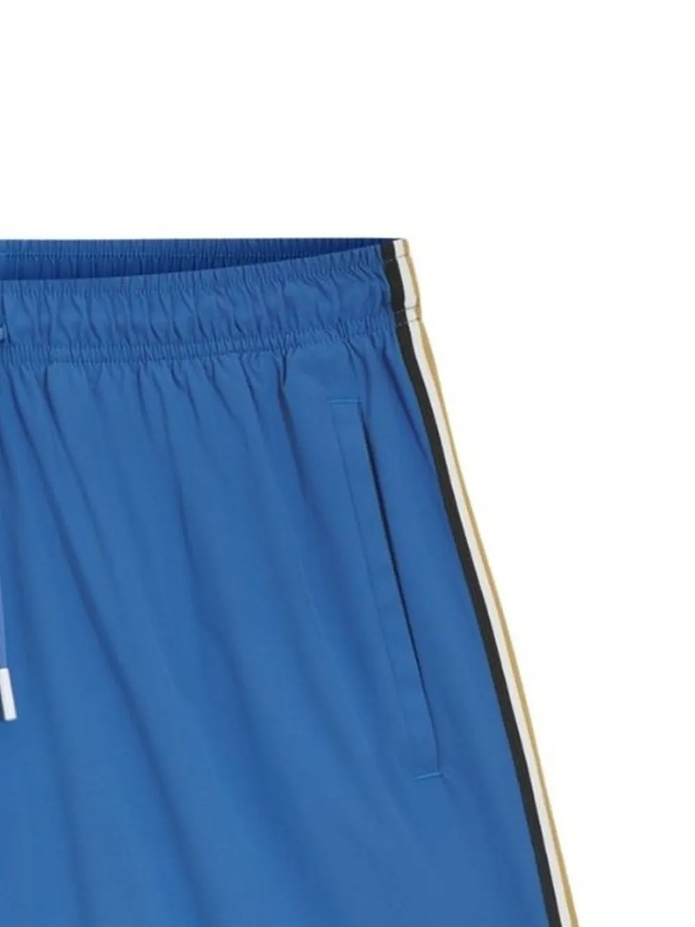 BOSS Gestreepte zwembroek Blauw