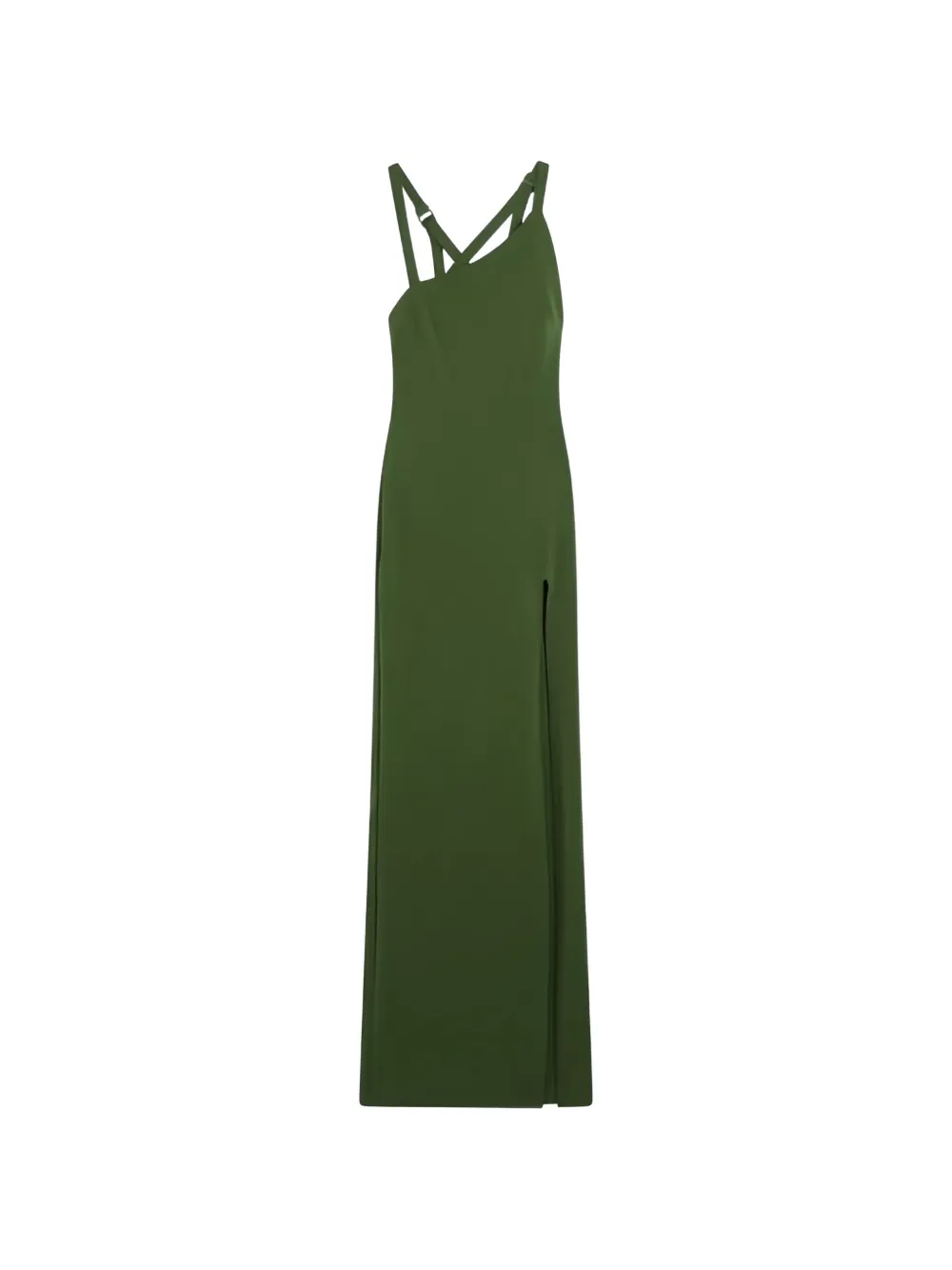 The Attico side-slit long dress - Verde
