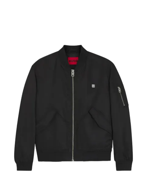 HUGO logo-plaque bomber jacket
