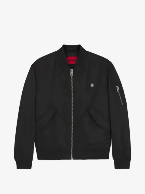 HUGO logo-plaque bomber jacket