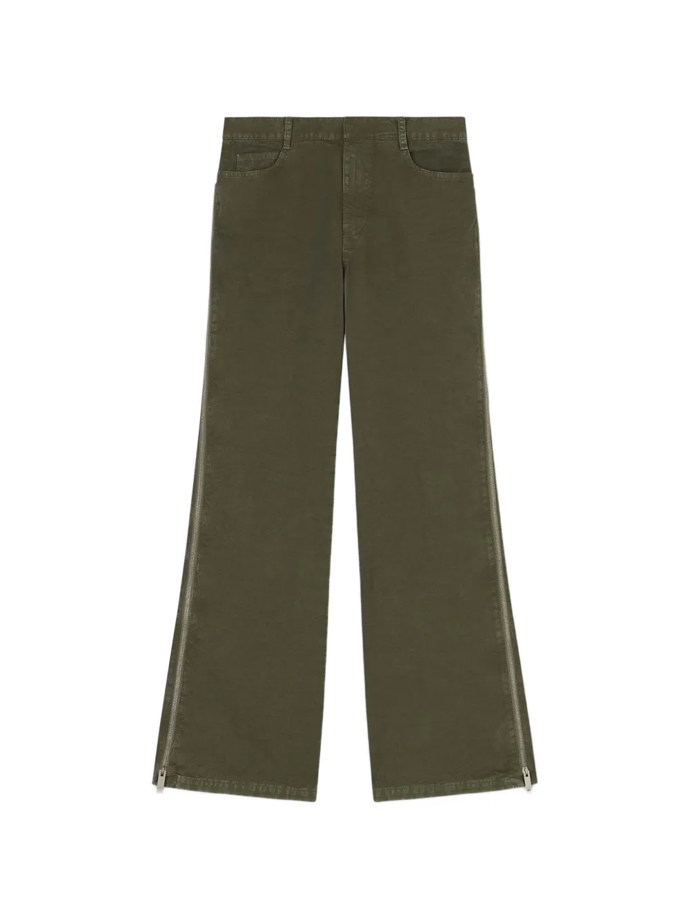 Halfboy zip-detail trousers - Grün