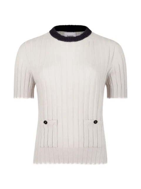 Barrie pocket ribbed knitted pullover