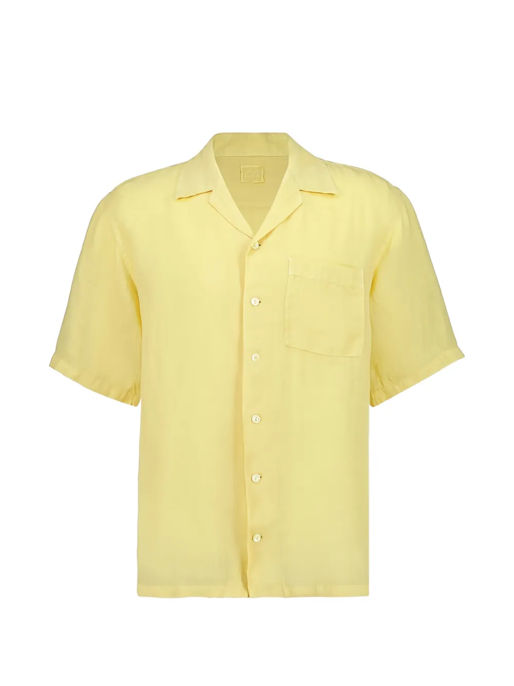 120% Lino pocket short-sleeve shirt - Giallo
