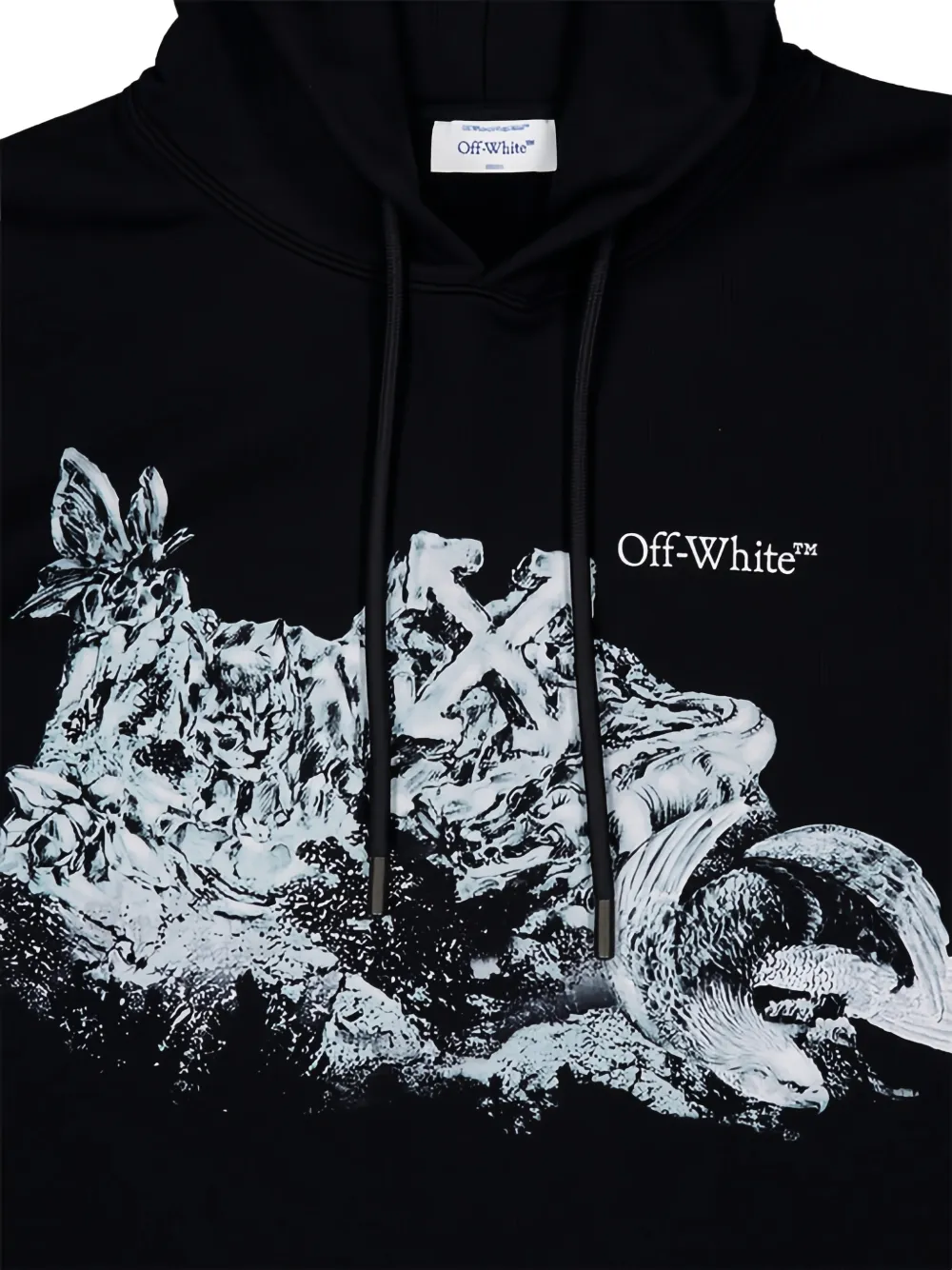 Off-White Hoodie met print Zwart