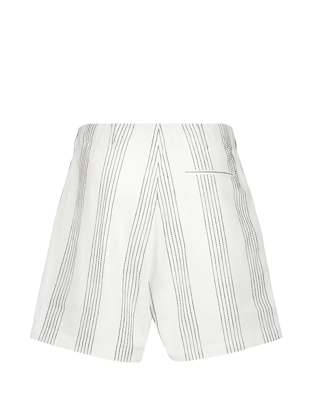  Homme Striped Texture Shorts - White 
