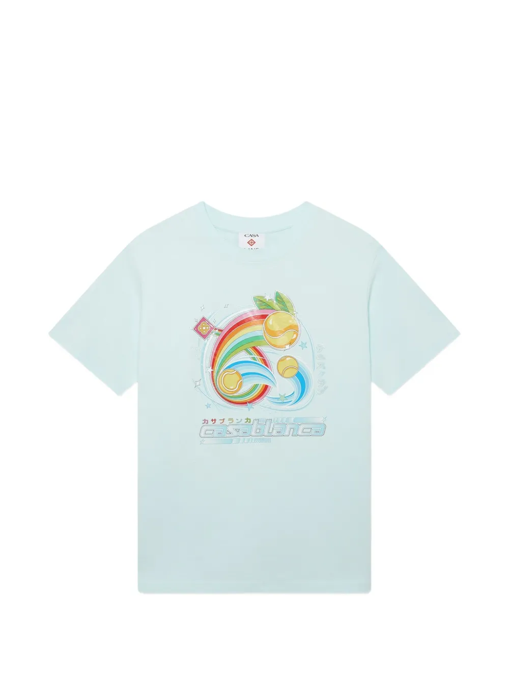 Casablanca manga tennis ball T-shirt - Blu