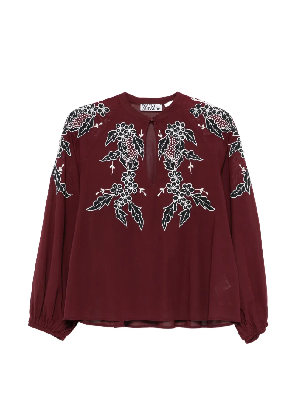 Essentiel Antwerp floral embroidered blouse - Rosso