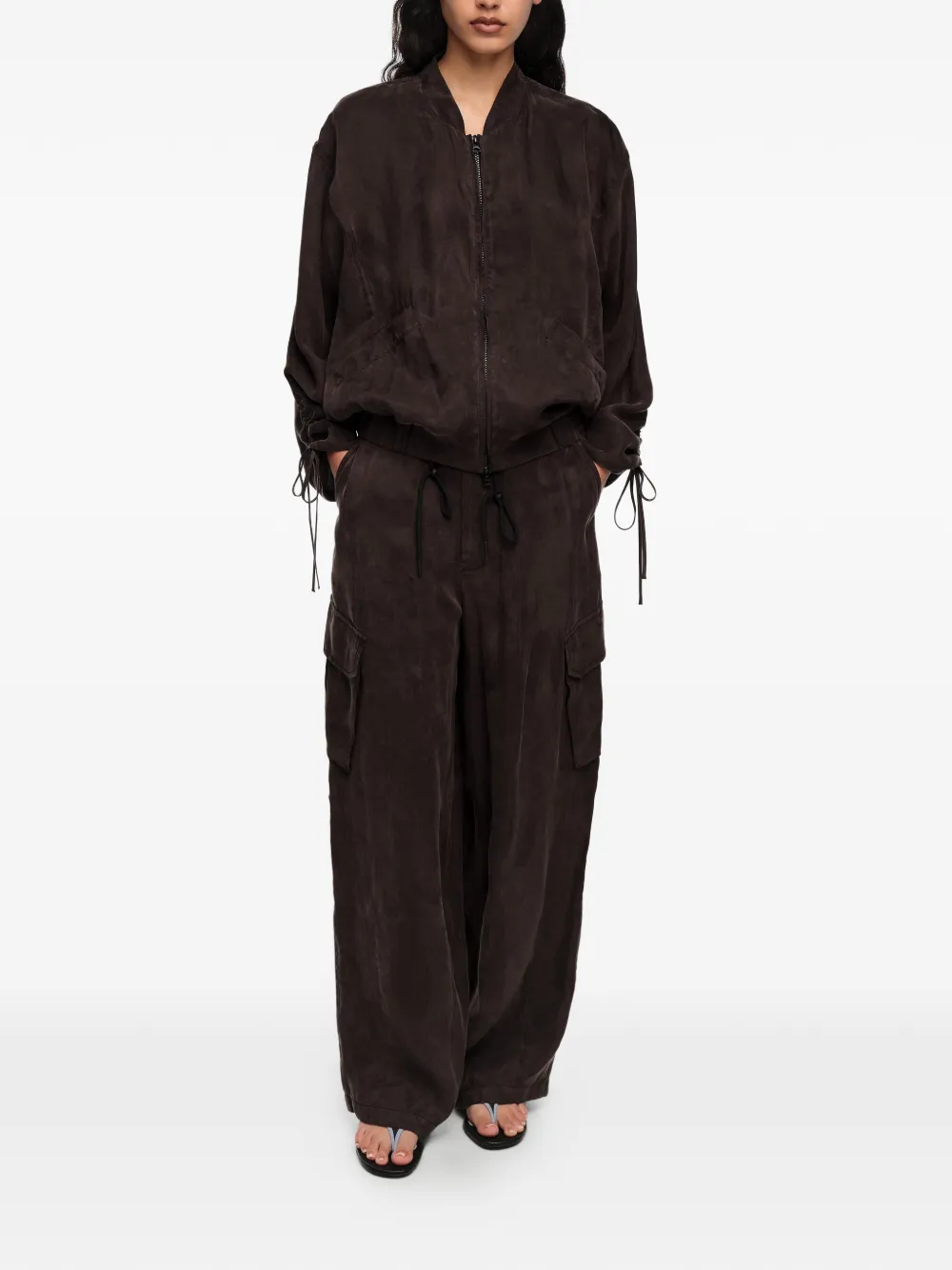  Bimba Y Lola Side-drawstring Bomber Jacket - Black 