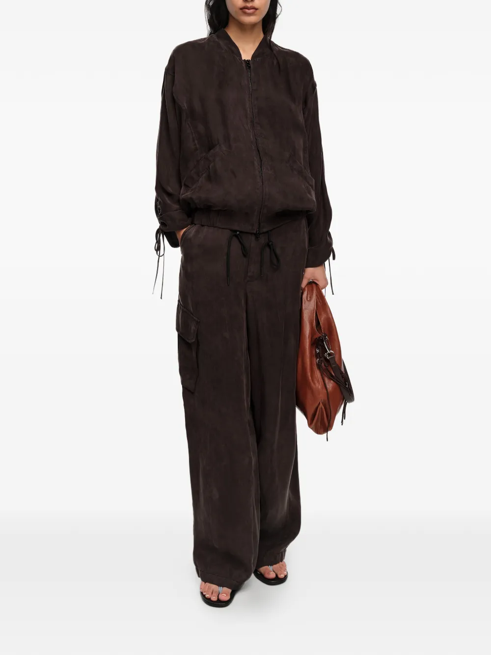  Bimba Y Lola Side-drawstring Bomber Jacket - Black 