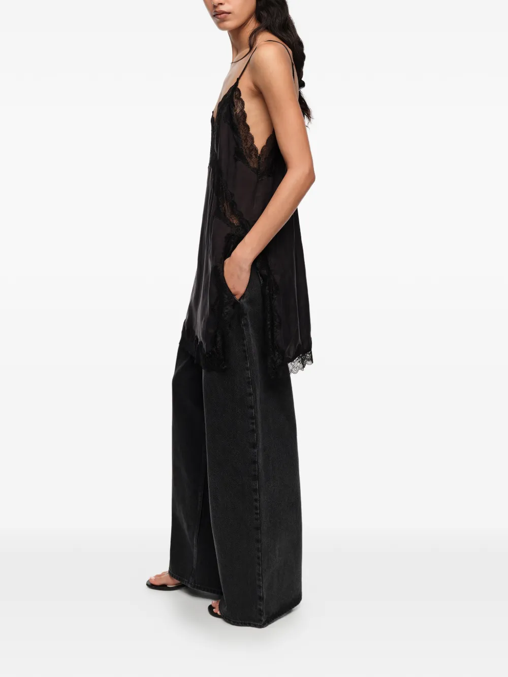 BIMBA Y LOLA Broek met wijde pijpen Zwart