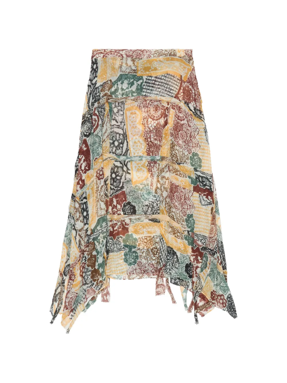 Bimba y Lola Gonna asimmetrica con stampa - Toni neutri