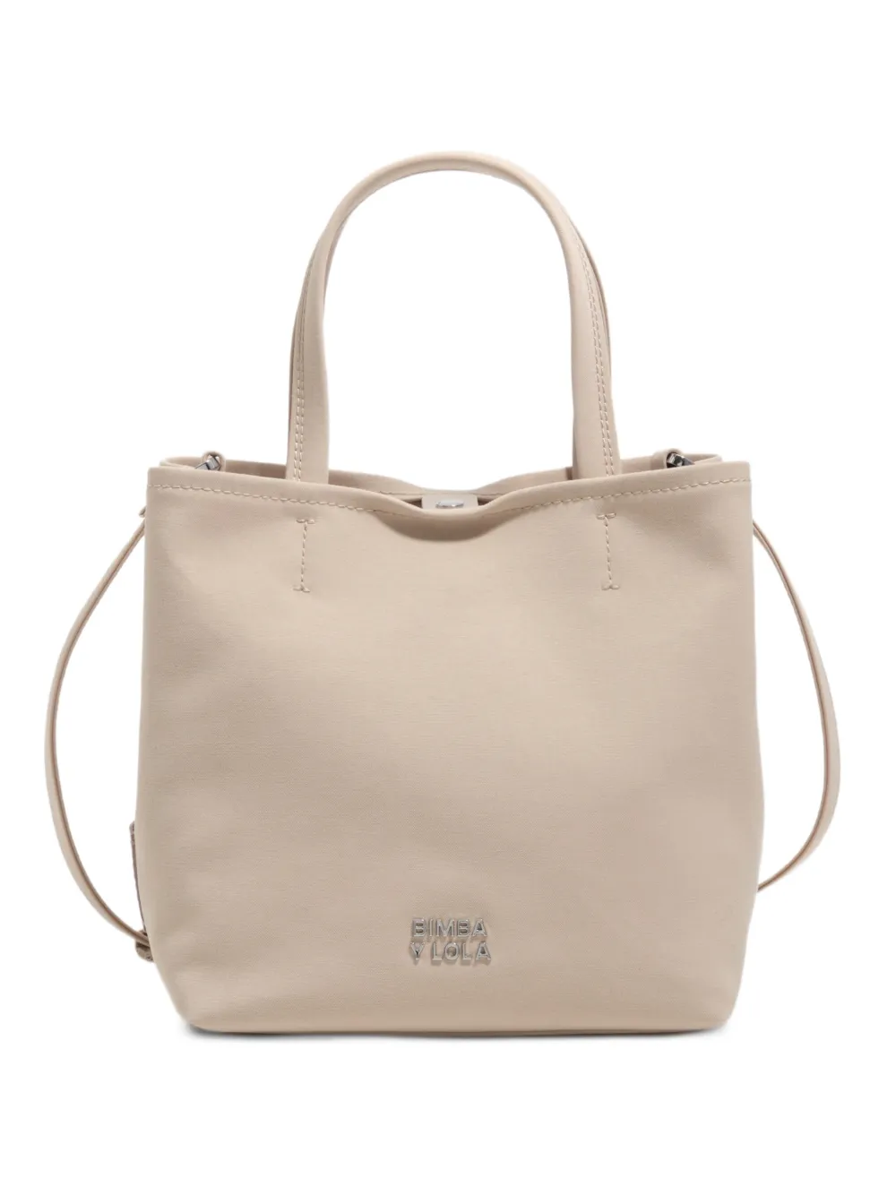 Bimba y Lola Borsa tote media con logo - Toni neutri