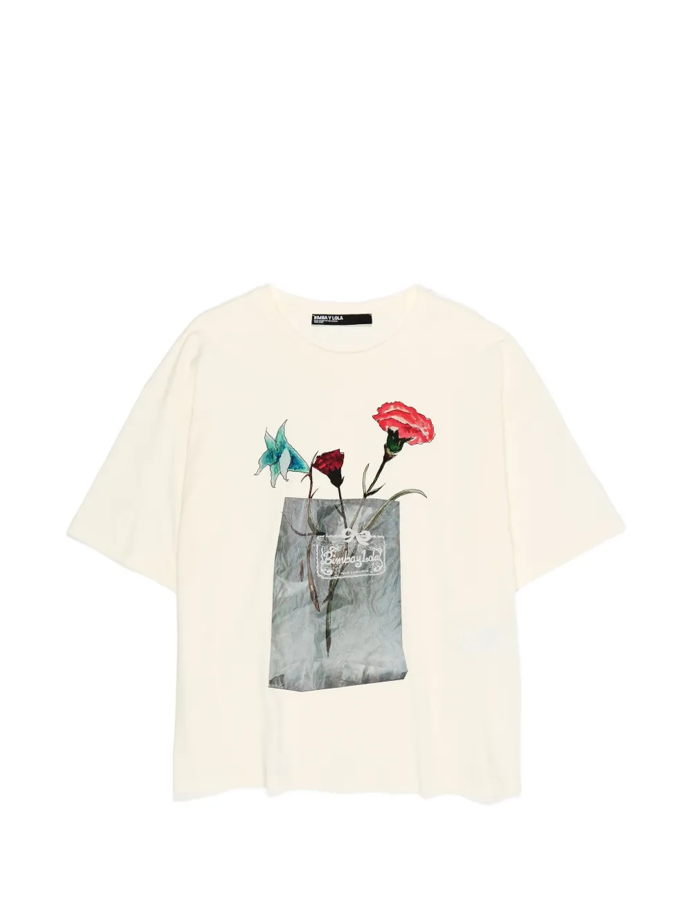 Bimba y Lola T-shirt a fiori - Toni neutri