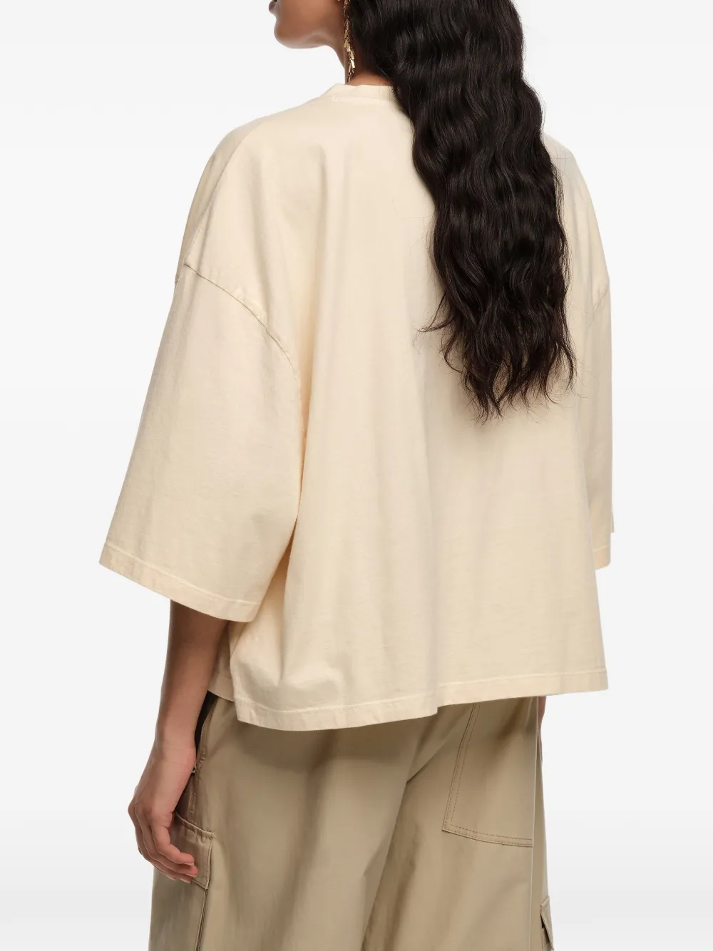 Bimba y Lola T-shirt met grafische print Beige