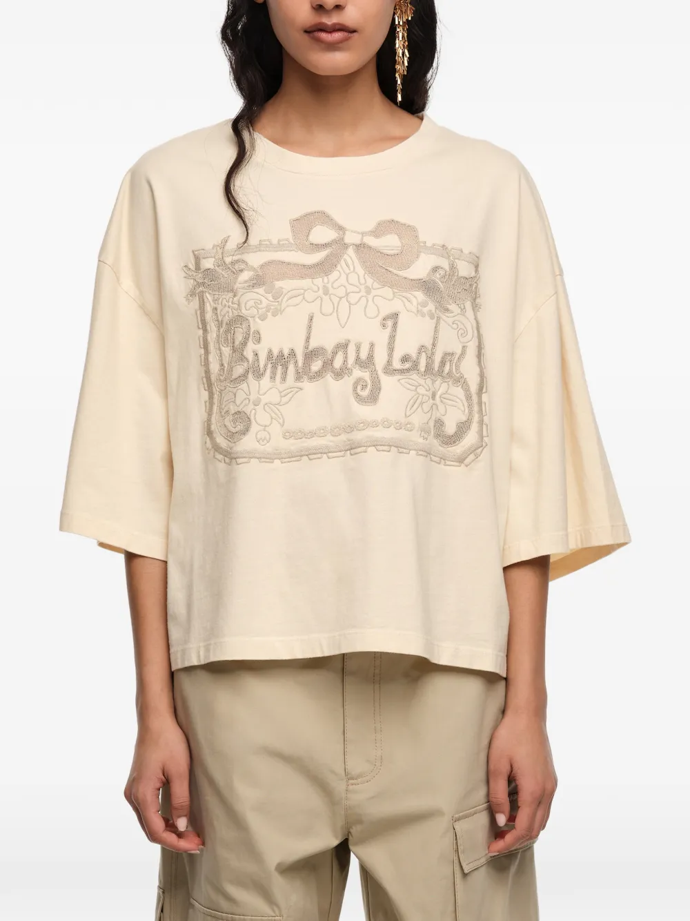  Bimba Y Lola Graphic-print T-shirt - Neutrals 