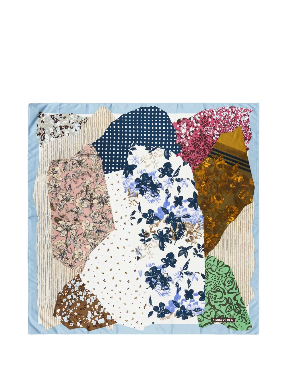 BIMBA Y LOLA Sjaal met patchwork Blauw