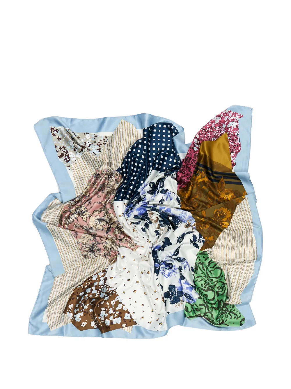 BIMBA Y LOLA Sjaal met patchwork Blauw