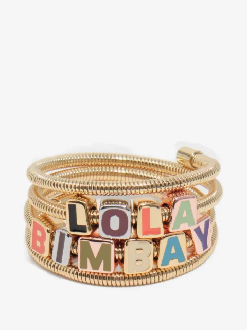 Bimba y Lola dice-logo coiled bracelet