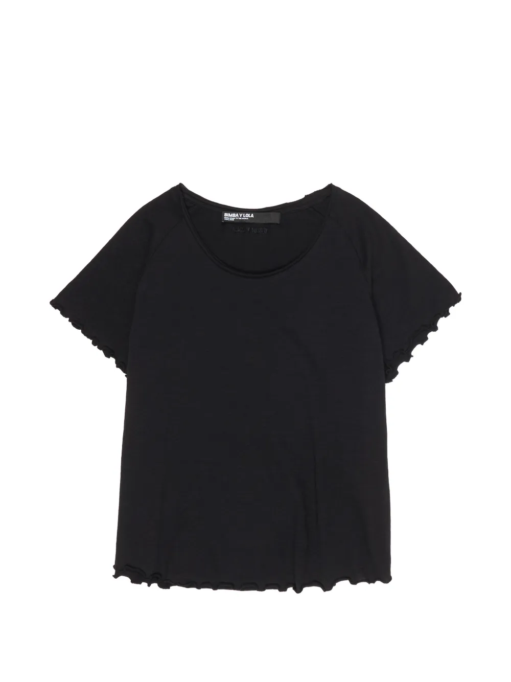 Bimba y Lola T-shirt con maniche risvoltate - Nero