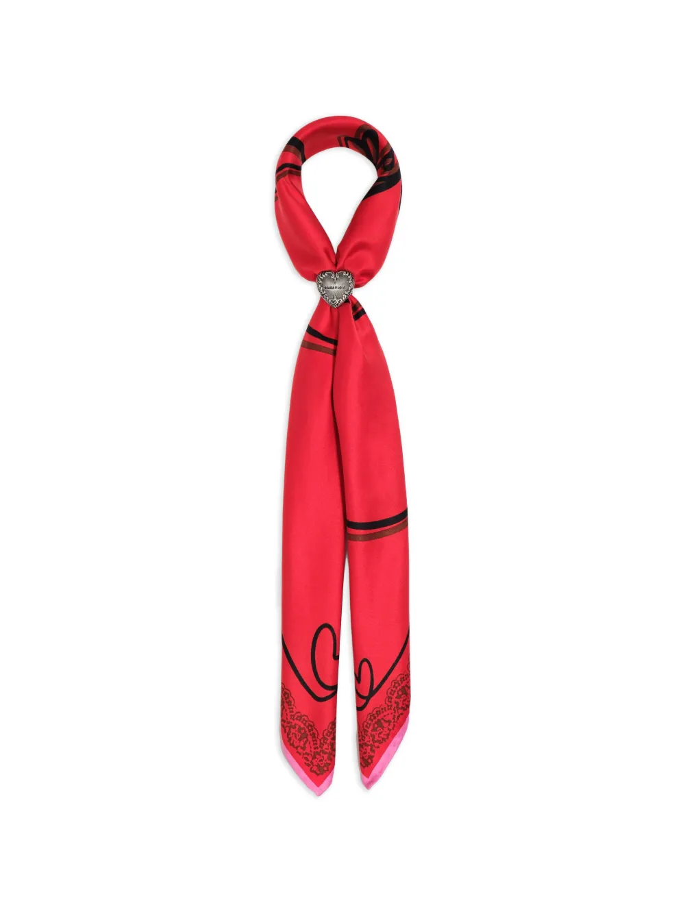 BIMBA Y LOLA Schal mit Herz-Print - Rot