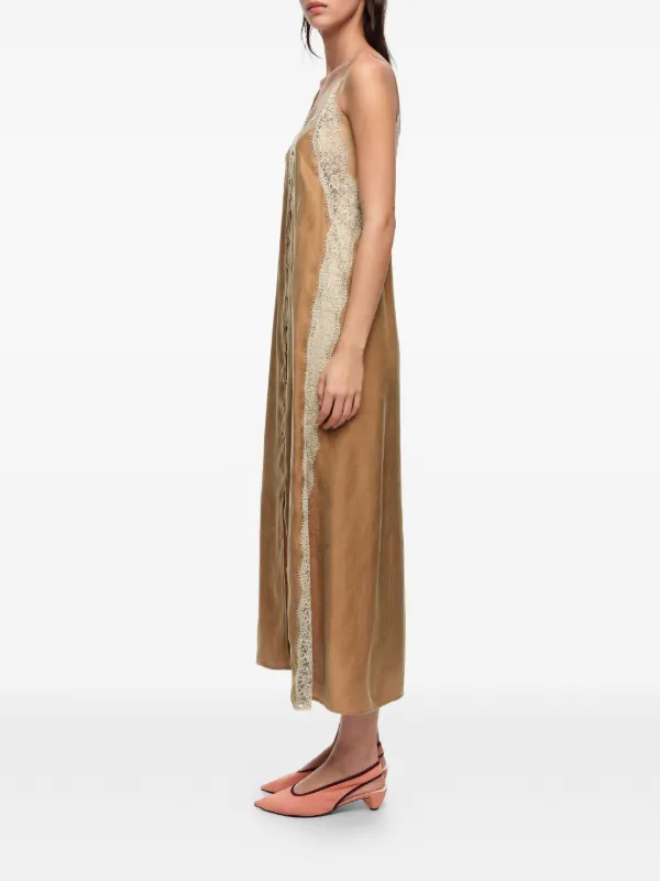 lola lace midi dress Bimba y Lola lace-detail Midi Dress | Neutrals