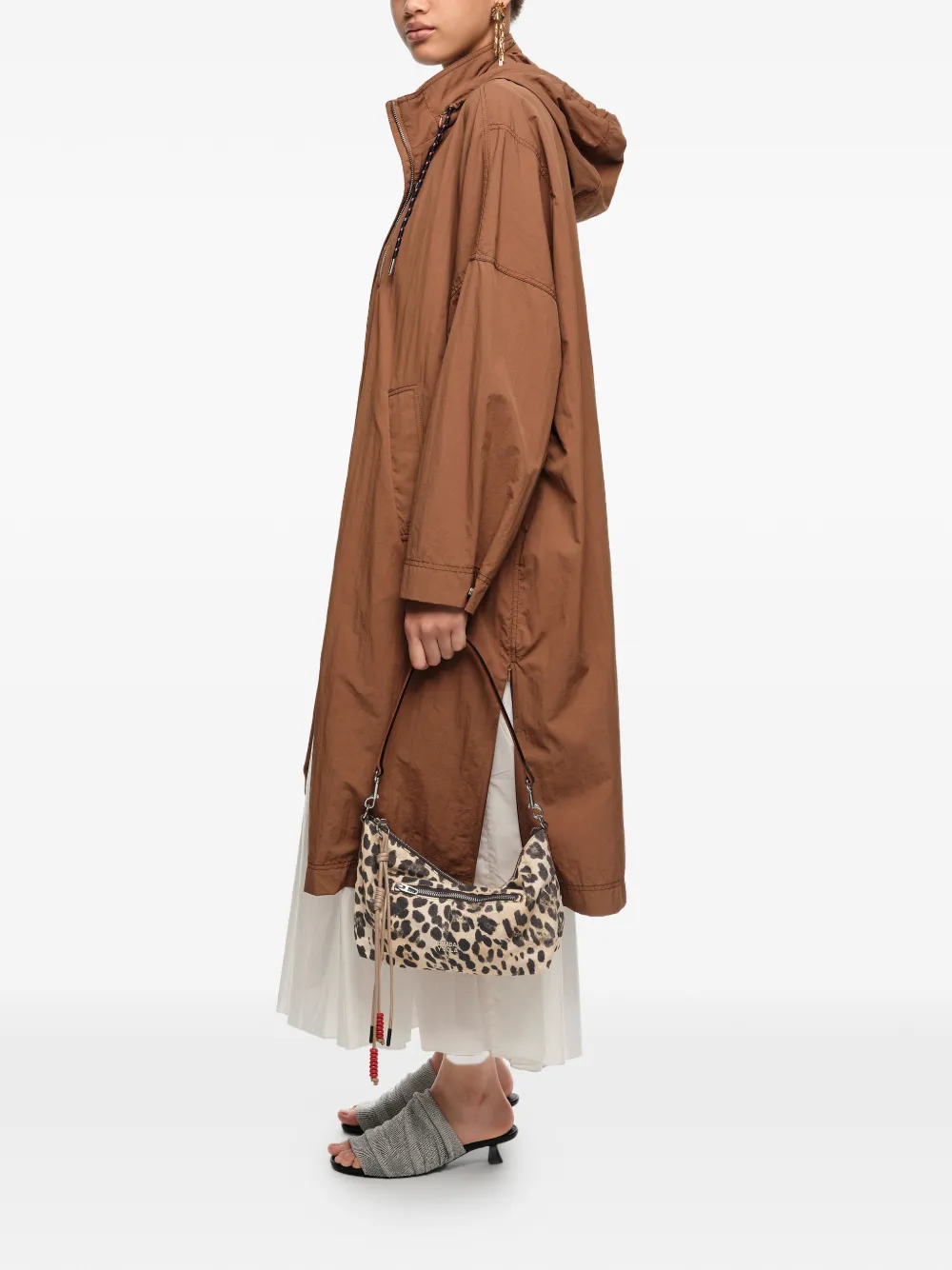  Bimba Y Lola Trapecio Leopard-print Shoulder Bag - Neutrals 