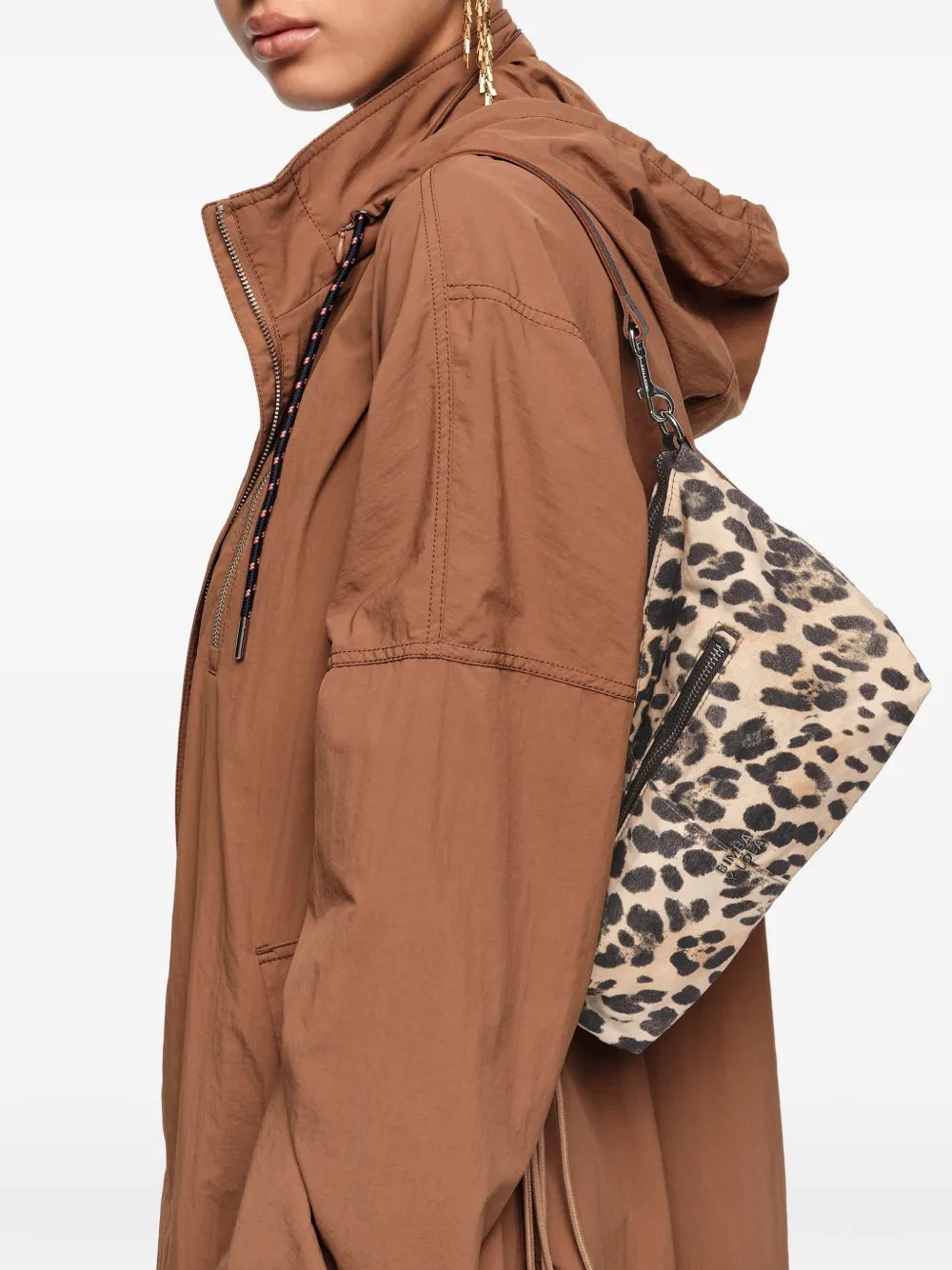  Bimba Y Lola Trapecio Leopard-print Shoulder Bag - Neutrals 