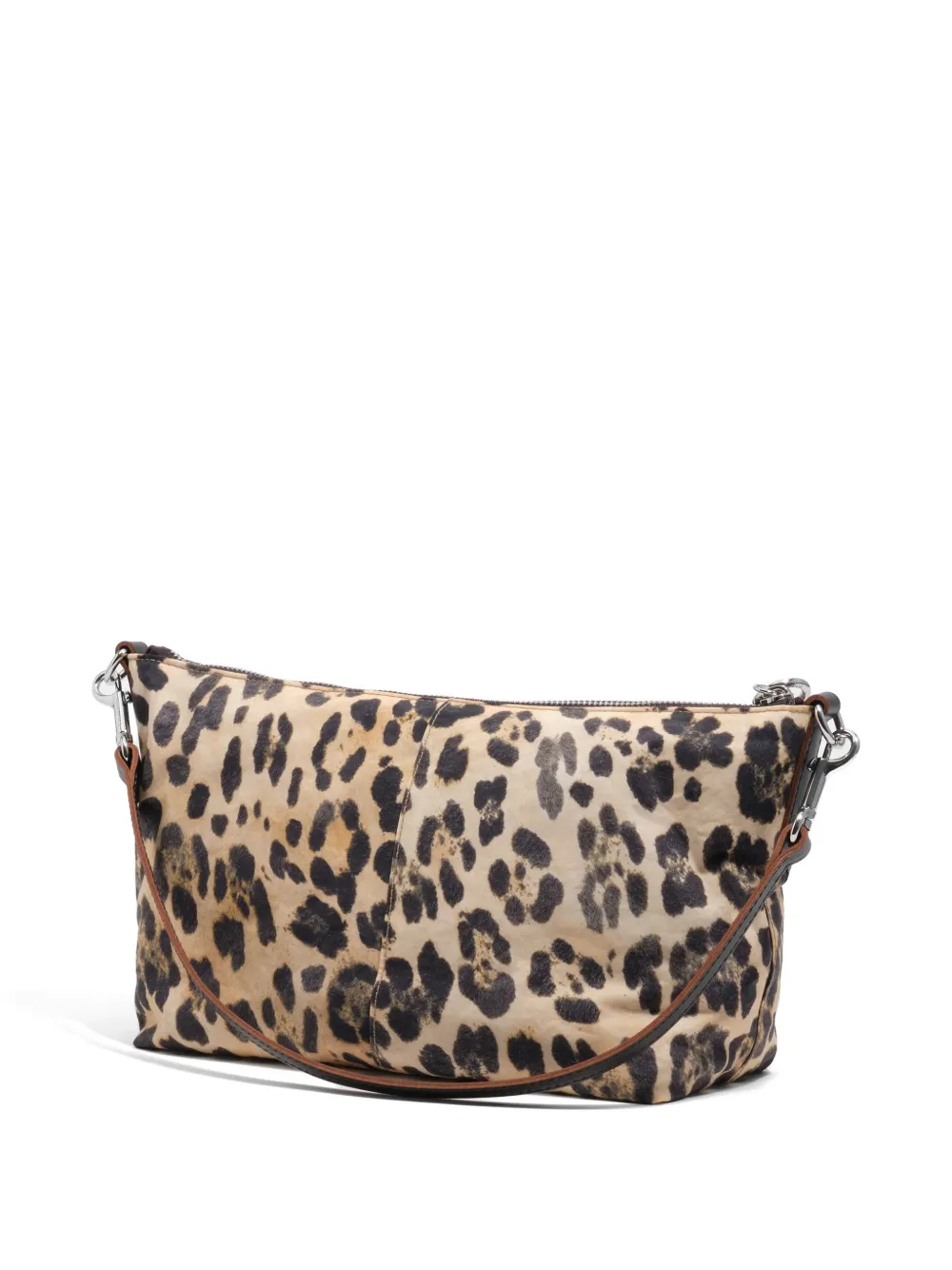 BIMBA Y LOLA Trapecio schoudertas met luipaardprint Beige