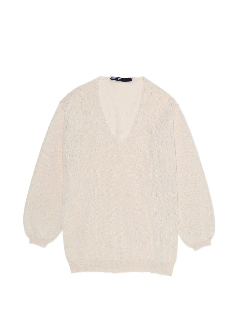 Bimba y Lola Top con scollo a V - Toni neutri