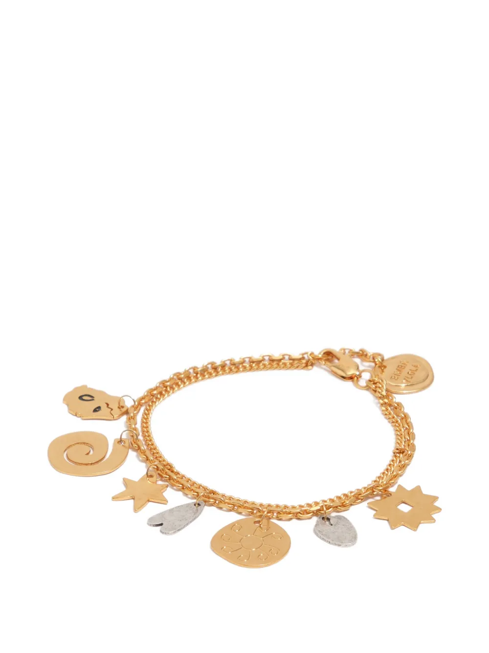 BIMBA Y LOLA Zweifarbiges Double Chain Armband - Gold