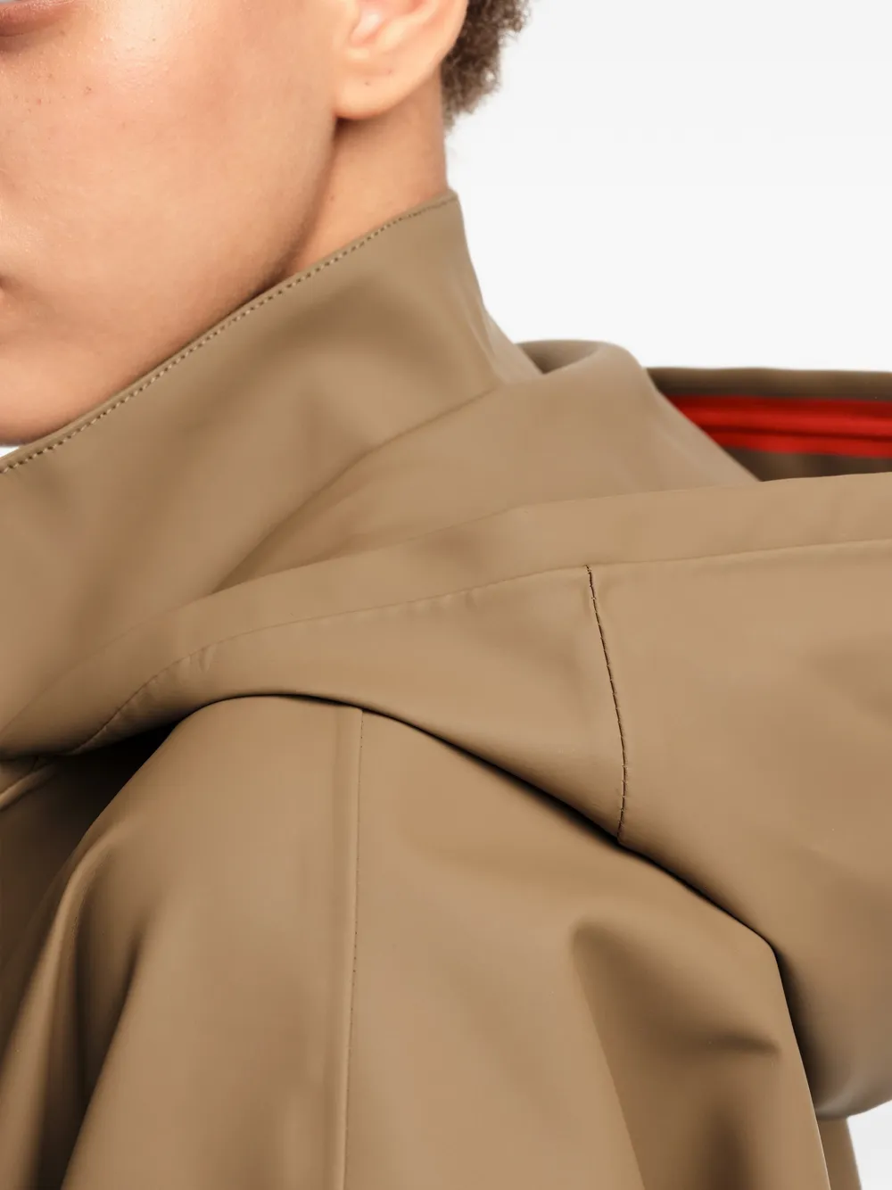 Buttoned Hooded Coat