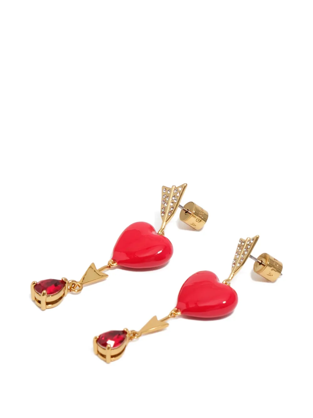 Heart And Arrow Crystal-Embellishments Earrings