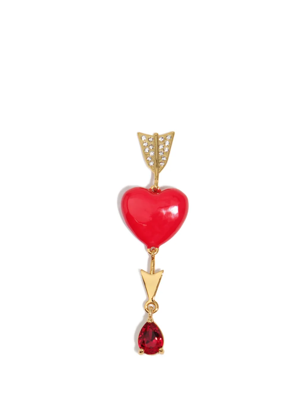Heart And Arrow Crystal-Embellishments Earrings