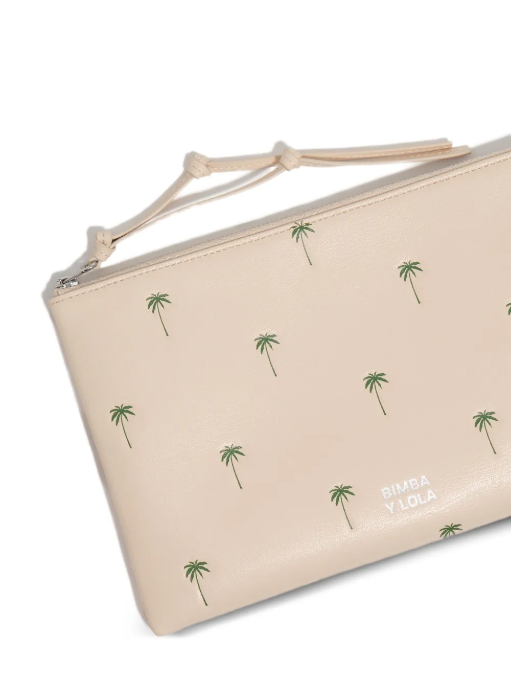 Bimba y Lola Palms leren make-up tas Beige