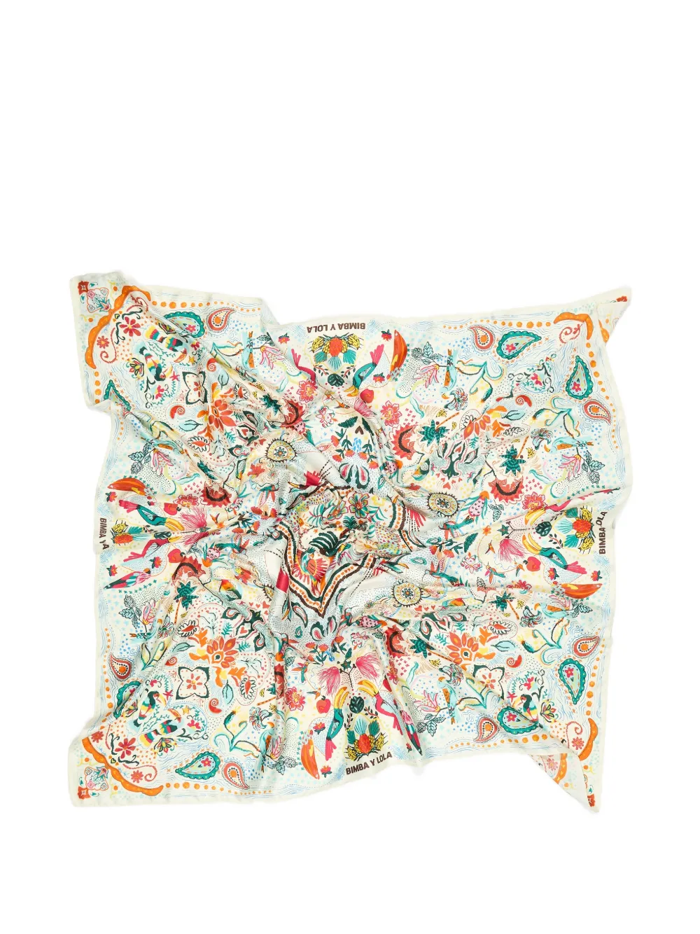 Tropical Birds Floral Scarf