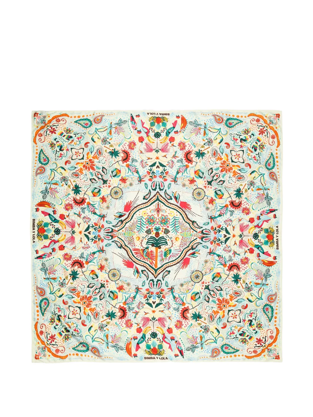 Tropical Birds Floral Scarf