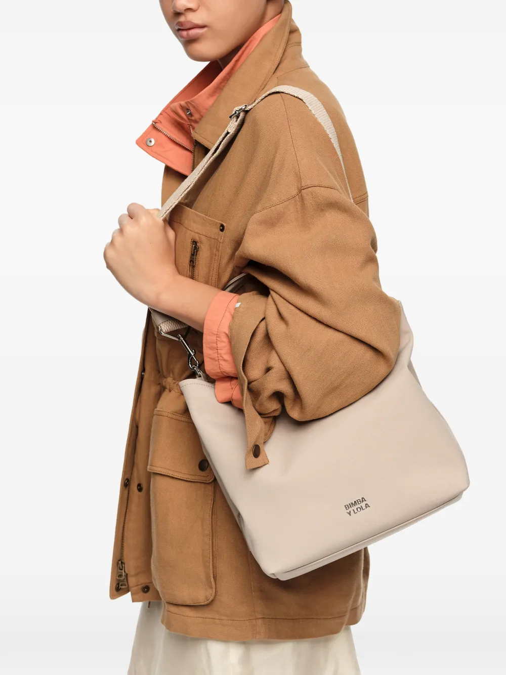 Bimba y Lola Chihuahua grote shopper met handgreep Beige